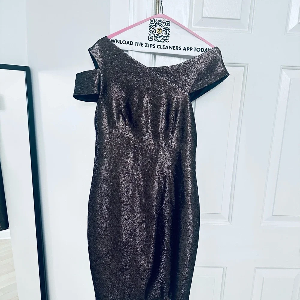 Ted Baker London Metallic One Shoulder Dress